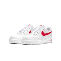 Nike Air Force 1 '07 AO2423-102 - 大胆な赤いスウッシュが際立つクラシックなホワイトスニーカー