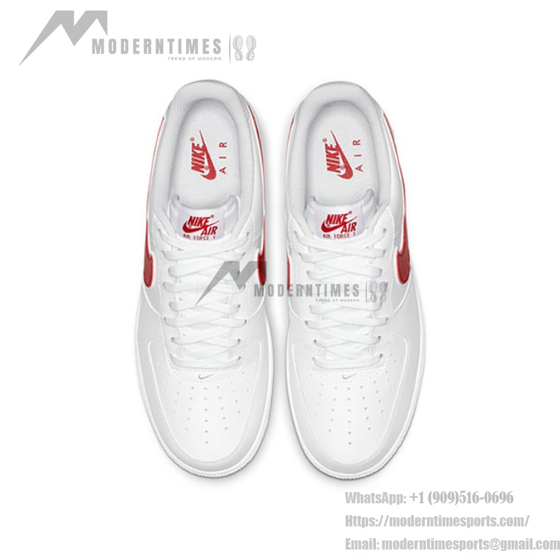 Nike Air Force 1 '07 AO2423-102 - 大胆な赤いスウッシュが際立つクラシックなホワイトスニーカー Nike Air Force 1 '07 AO2423-102 - 大胆な赤いスウッシュが際立つクラシックなホワイトスニーカー