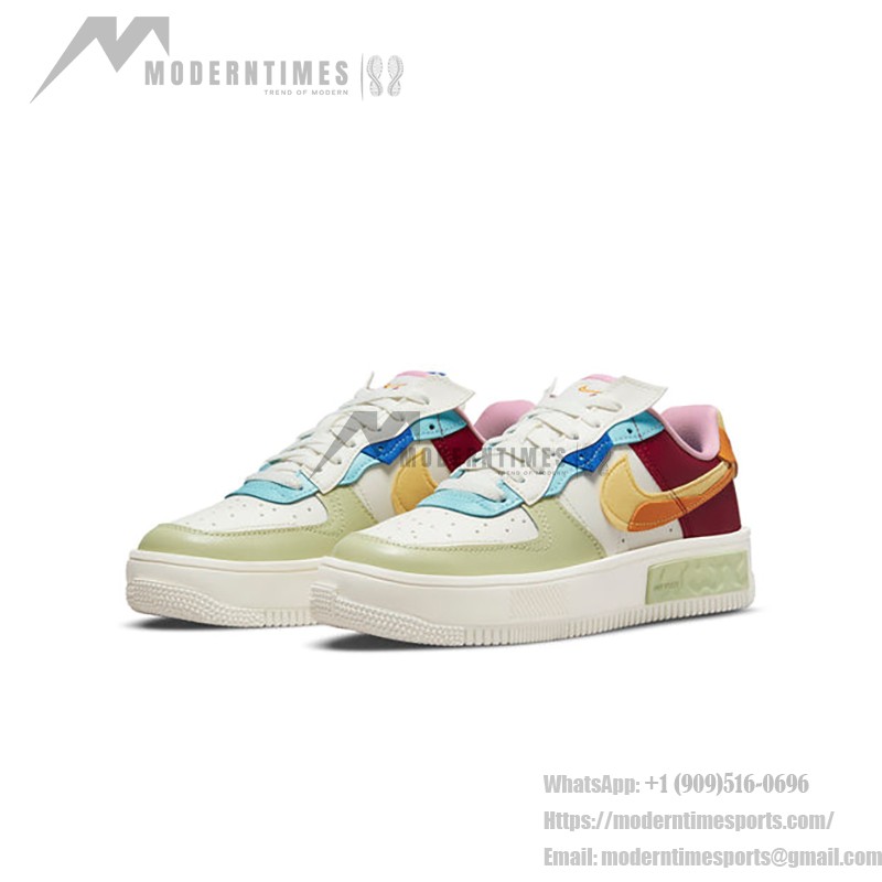 Nike Air Force 1 Fontanka 'St. Petersburg Raves' - 鮮やかなパッチワークスニーカー Nike Air Force 1 Fontanka 'St. Petersburg Raves' DO6719-100 - カラフルなアート風ロートップスニーカー