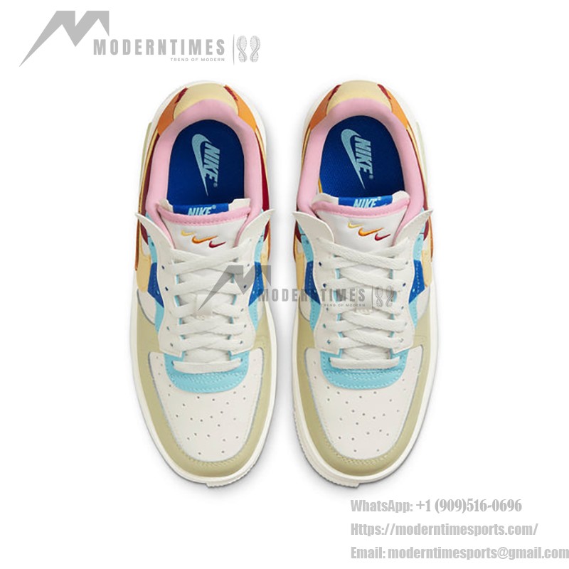 Nike Air Force 1 Fontanka 'St. Petersburg Raves' - 鮮やかなパッチワークスニーカー Nike Air Force 1 Fontanka 'St. Petersburg Raves' DO6719-100 - カラフルなアート風ロートップスニーカー