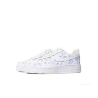ナイキ エア フォース 1 ロー "Blue Floral" CW2288-111 ホワイトスニーカー | 優雅なフローラルデザイン