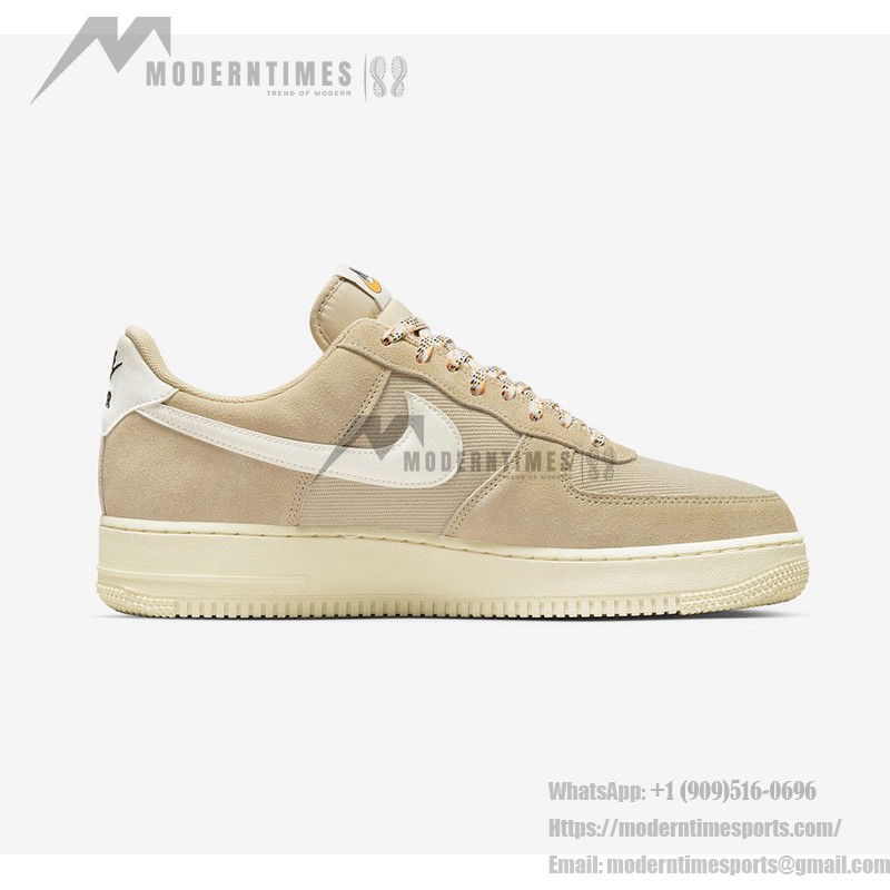 Nike Air Force 1 Low 'Certified Fresh' - Classic Beige Suede & Canvas Design Nike Air Force 1 Low 'Certified Fresh' - Beige Suede and Canvas Sneakers for a Classic Style