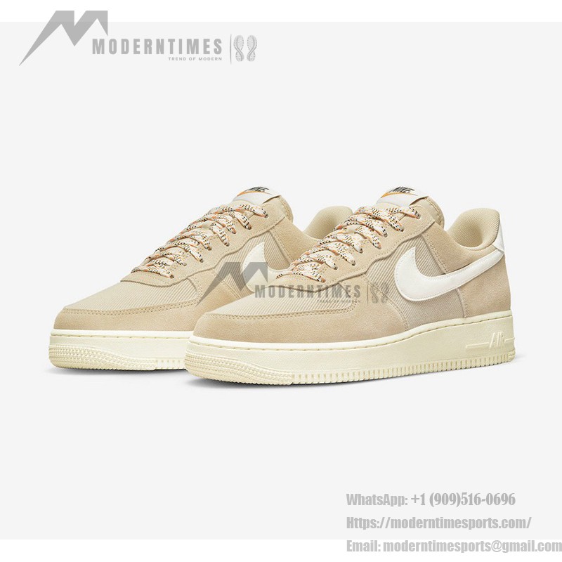 Nike Air Force 1 Low 'Certified Fresh' - Classic Beige Suede & Canvas Design Nike Air Force 1 Low 'Certified Fresh' - Beige Suede and Canvas Sneakers for a Classic Style