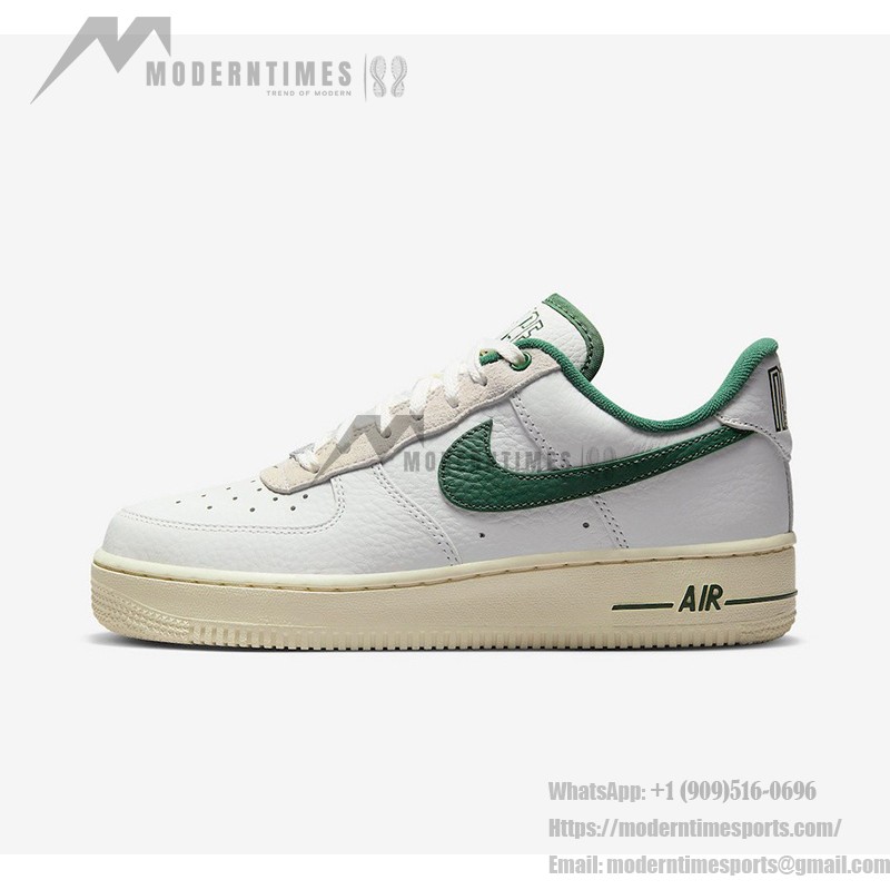 Nike Air Force 1 Low 'Command Force' - White & Green with Retro Style Nike Air Force 1 Low 'Command Force' - White Sneakers with Green Swoosh & Retro Style
