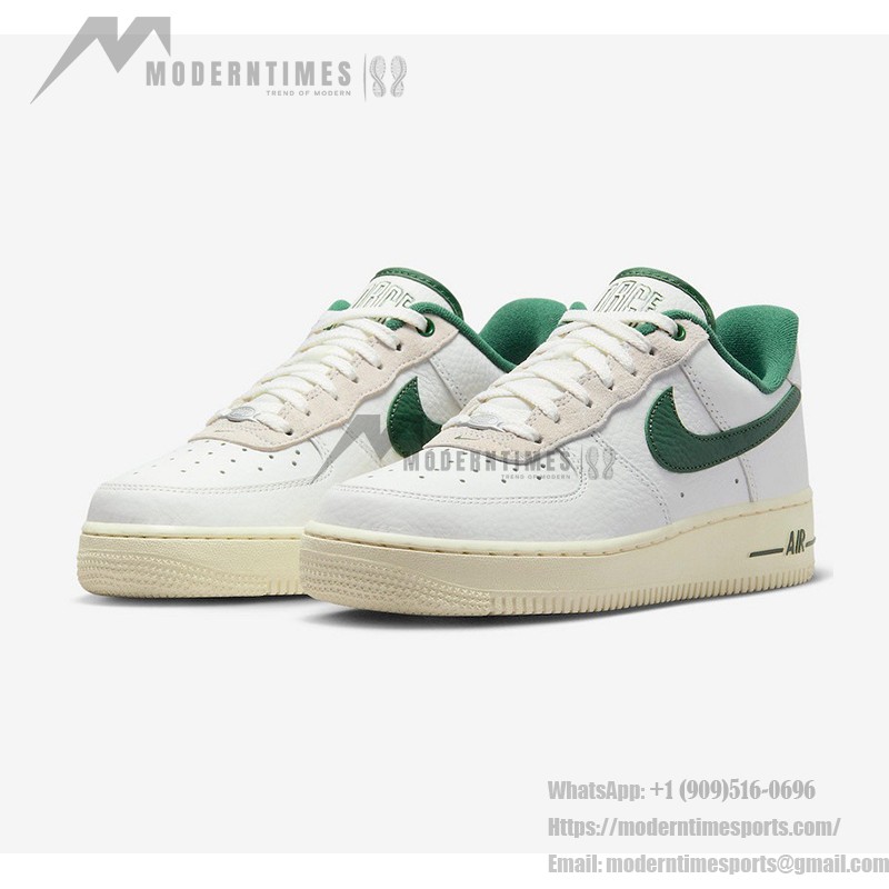 Nike Air Force 1 Low 'Command Force' - White & Green with Retro Style Nike Air Force 1 Low 'Command Force' - White Sneakers with Green Swoosh & Retro Style