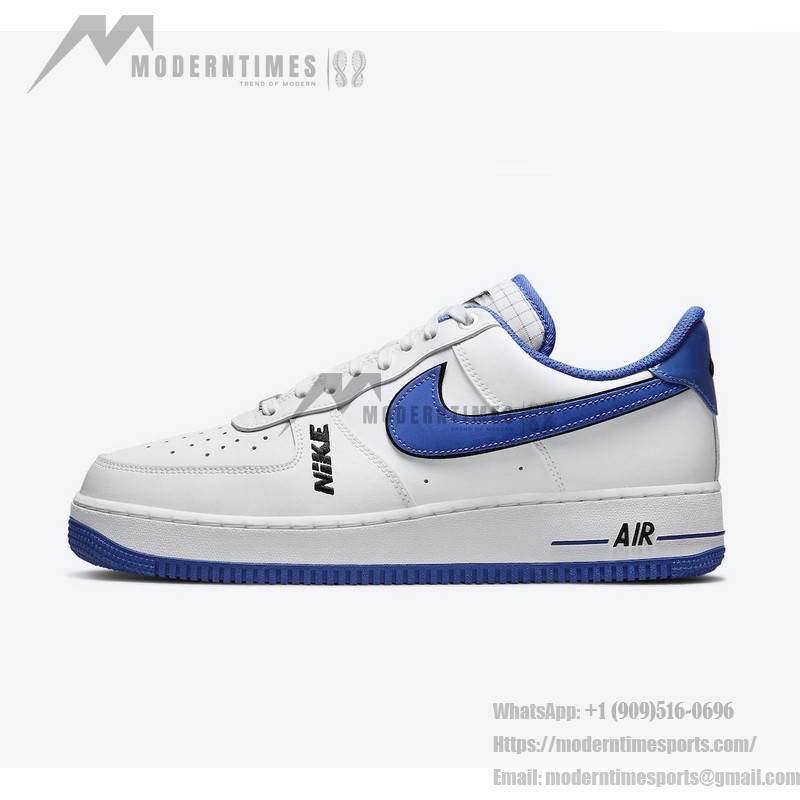Nike Air Force 1 Low 'White & Game Royal' - 白のスニーカーに大胆な青のスウッシュ Nike Air Force 1 Low 'White & Game Royal' - クラシックな白いスニーカーと青のスウッシュ