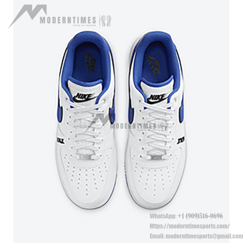 Nike Air Force 1 Low 'White & Game Royal' - 白のスニーカーに大胆な青のスウッシュ Nike Air Force 1 Low 'White & Game Royal' - クラシックな白いスニーカーと青のスウッシュ