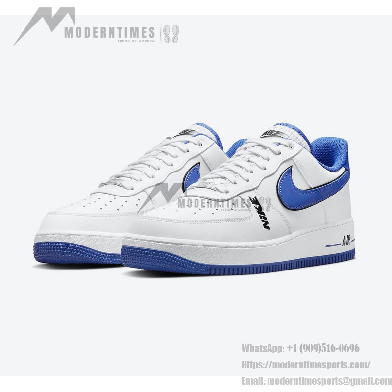 Nike Air Force 1 Low 'White & Game Royal' - 白のスニーカーに大胆な青のスウッシュ Nike Air Force 1 Low 'White & Game Royal' - クラシックな白いスニーカーと青のスウッシュ