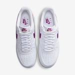 Nike Air Force 1 Low EMB 'Bold Berry' - Vibrant White Sneakers with Purple & Yellow Details Nike Air Force 1 Low EMB 'Bold Berry' - White Sneakers with Purple Swoosh and Yellow Accents