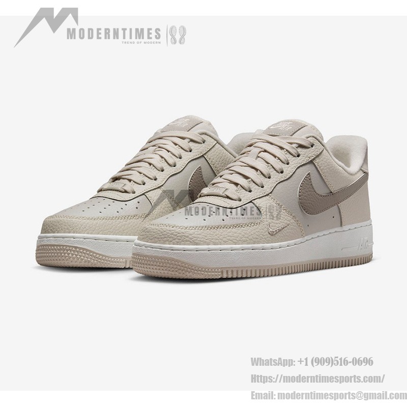 Nike Air Force 1 Low 'Neutral Tone' - Beige Leather Sneakers Nike Air Force 1 Low 'Neutral Tone' beige leather sneakers with earthy swoosh for minimalist style