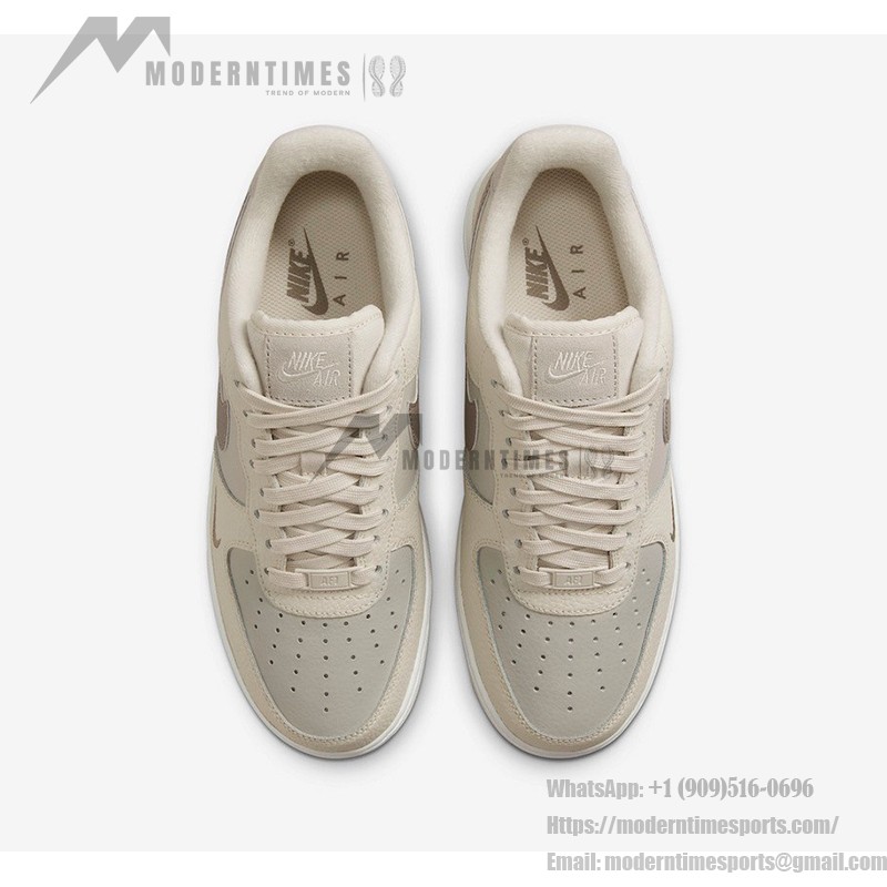 Nike Air Force 1 Low 'Neutral Tone' - Beige Leather Sneakers Nike Air Force 1 Low 'Neutral Tone' beige leather sneakers with earthy swoosh for minimalist style