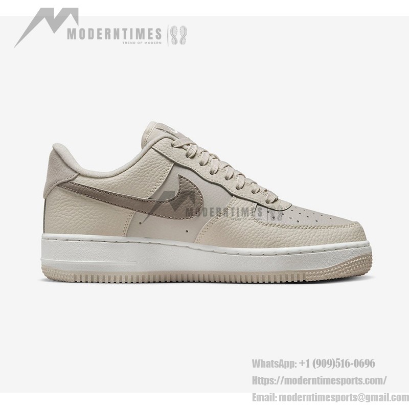 Nike Air Force 1 Low 'Neutral Tone' - Beige Leather Sneakers Nike Air Force 1 Low 'Neutral Tone' beige leather sneakers with earthy swoosh for minimalist style