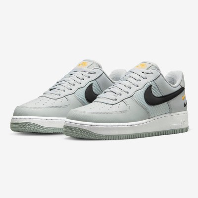 Nike Air Force 1 Low FD0666-002 - トリプルスウッシュデザインのライトグレー レザー スニーカーでモダンなストリートウェア スタイル