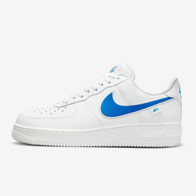 Nike Air Force 1 Low FN7804-100 - White Sneakers with Vibrant Blue Swoosh for a Fresh, Minimalist Style