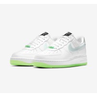 ナイキ エア フォース 1 ロー 'Have A Nike Day' - 透明スウッシュとネオングリーンソールが特徴のホワイトスニーカー | CT3228-100