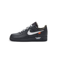 ナイキ エア フォース 1 ロー OFF-WHITE "MoMA" AV5210-001 | メタリックスウッシュが特徴の限定ブラックスニーカー