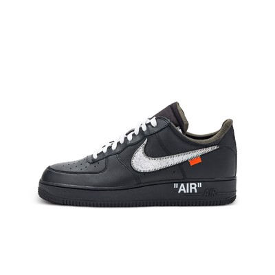 ナイキ エア フォース 1 ロー OFF-WHITE "MoMA" AV5210-001 | メタリックスウッシュが特徴の限定ブラックスニーカー