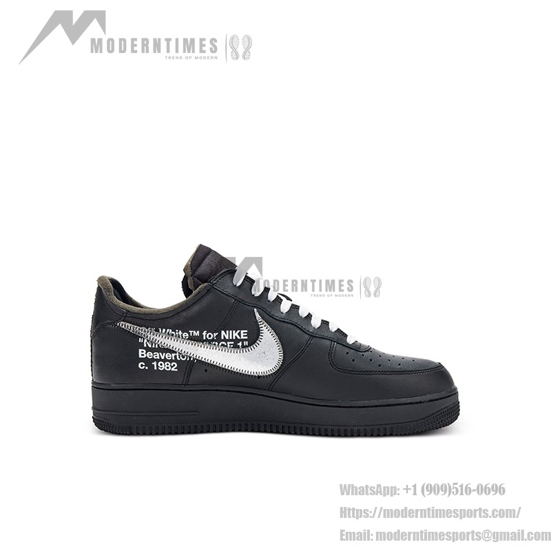 Nike Air Force 1 Low OFF-WHITE "MoMA" AV5210-001 Nike Air Force 1 Low OFF-WHITE "MoMA" AV5210-001 - メタリックスウッシュ付きブラックスニーカー