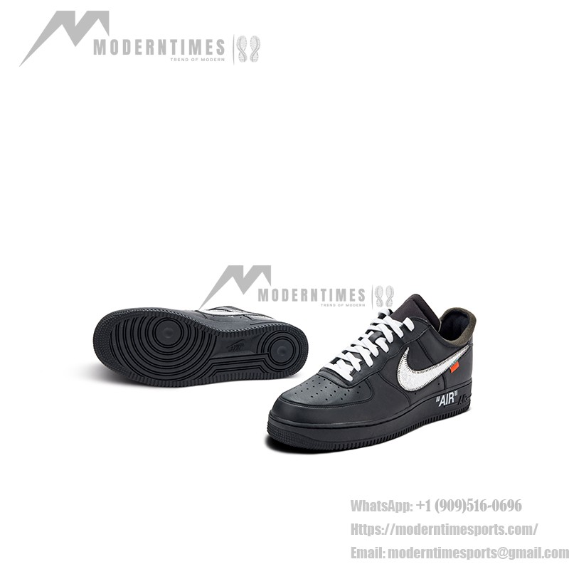 Nike Air Force 1 Low OFF-WHITE "MoMA" AV5210-001 Nike Air Force 1 Low OFF-WHITE "MoMA" AV5210-001 - メタリックスウッシュ付きブラックスニーカー