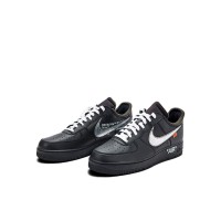 ナイキ エア フォース 1 ロー OFF-WHITE "MoMA" AV5210-001 | メタリックスウッシュが特徴の限定ブラックスニーカー