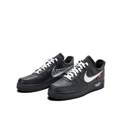 ナイキ エア フォース 1 ロー OFF-WHITE "MoMA" AV5210-001 | メタリックスウッシュが特徴の限定ブラックスニーカー