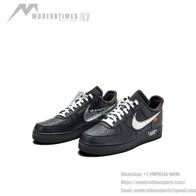 Nike Air Force 1 Low OFF-WHITE "MoMA" AV5210-001 Nike Air Force 1 Low OFF-WHITE "MoMA" AV5210-001 - メタリックスウッシュ付きブラックスニーカー
