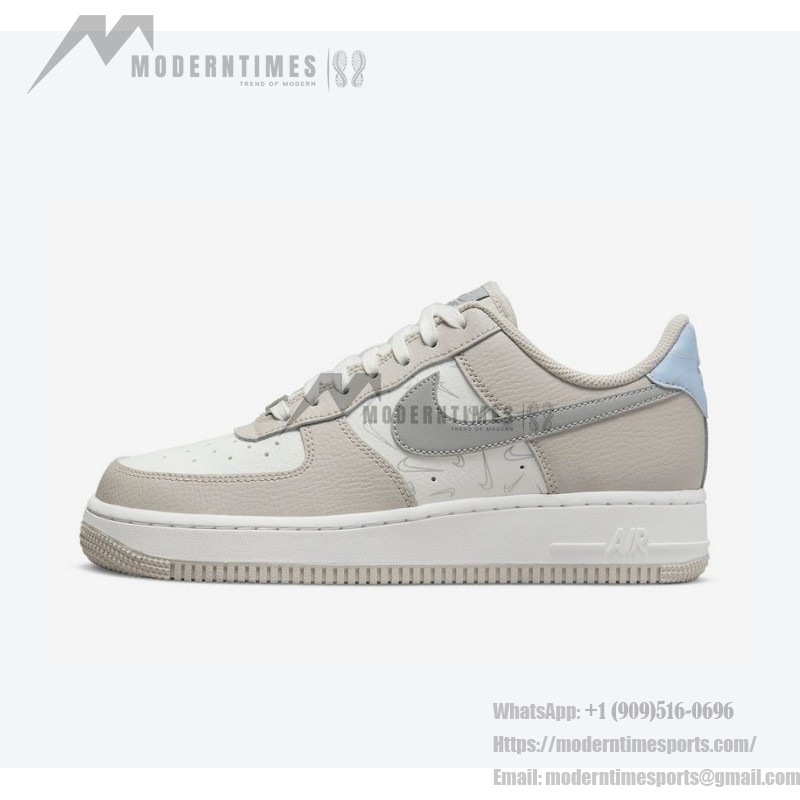 ナイキ エア フォース 1 ロー "Reflective Swooshes" DR7857-101 - モダンなストリートウェア ナイキ エア フォース 1 ロー "Reflective Swooshes" DR7857-101 - リフレクティブスウッシュ付きオフホワイトレザー