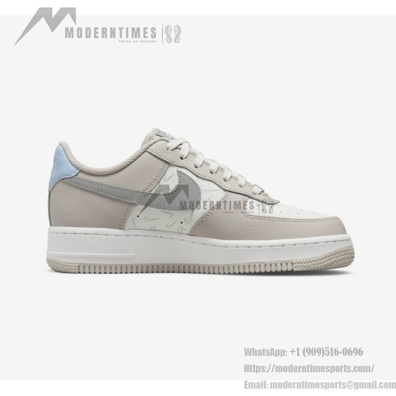 ナイキ エア フォース 1 ロー "Reflective Swooshes" DR7857-101 - モダンなストリートウェア ナイキ エア フォース 1 ロー "Reflective Swooshes" DR7857-101 - リフレクティブスウッシュ付きオフホワイトレザー