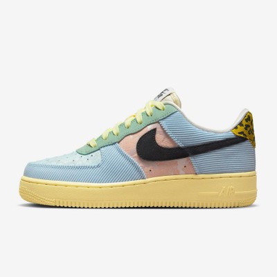ナイキ エア フォース 1 ロー WMNS "Celestine Blue" FJ4591-441 - 女性向けマルチマテリアルパッチワークスニーカー