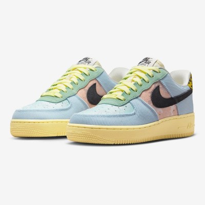 ナイキ エア フォース 1 ロー WMNS "Celestine Blue" FJ4591-441 - 女性向けマルチマテリアルパッチワークスニーカー
