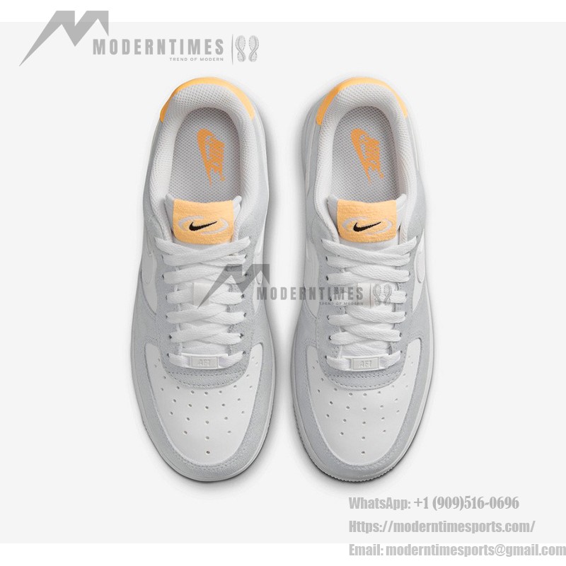 Nike Air Force 1 Low WMNS "Pure Platinum" FQ7779-001 Nike Air Force 1 Low WMNS "Pure Platinum" sneakers in white and gray with yellow accents