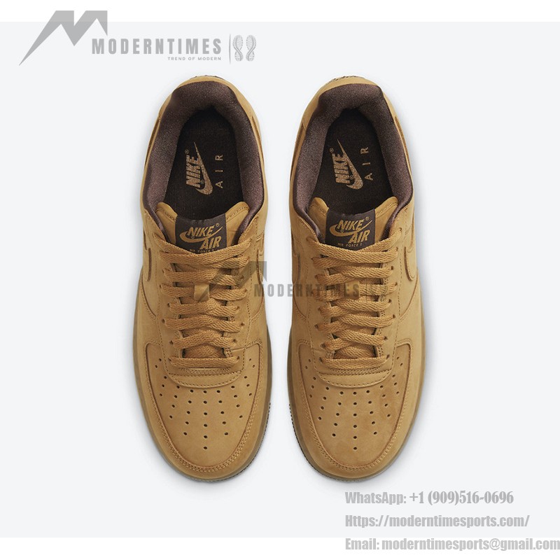 ナイキ エア フォース 1 ロー "Wheat Mocha" DC7504-700 - プレミアムヌバックスニーカー ナイキ エア フォース 1 ロー "Wheat Mocha" DC7504-700 小麦色とモカトーンのプレミアムヌバックスニーカー