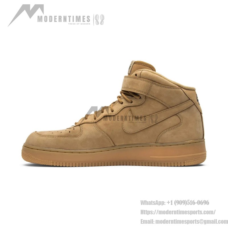 Nike Air Force 1 Mid 'Flax' - クラシックなウィートスエード ミッドトップスニーカー Nike Air Force 1 Mid 'Flax' 715889-200 - 秋冬にぴったりのウィートスエード ミッドトップスニーカー