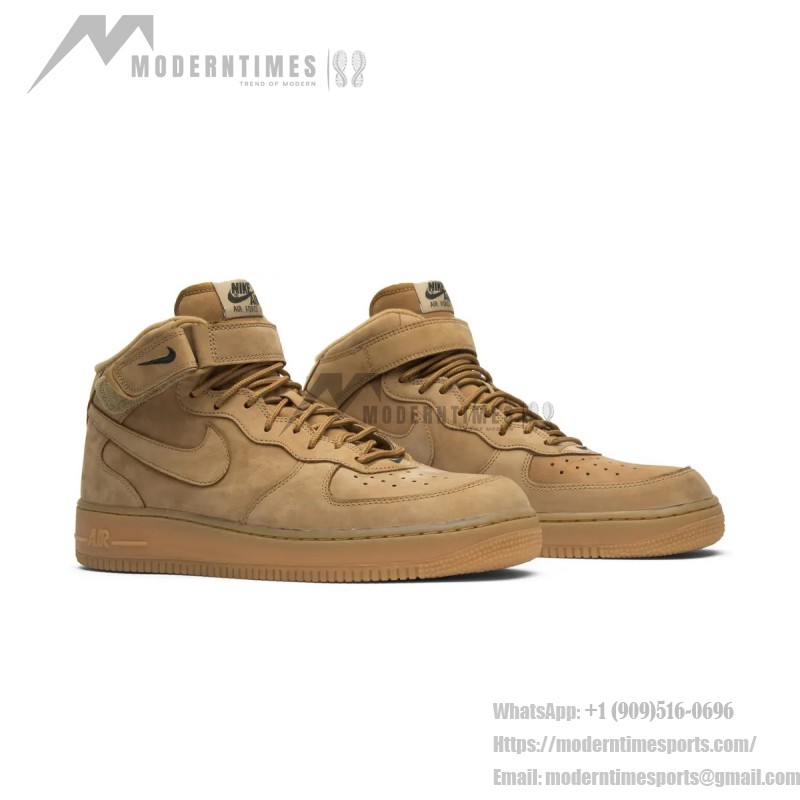 Nike Air Force 1 Mid 'Flax' - クラシックなウィートスエード ミッドトップスニーカー Nike Air Force 1 Mid 'Flax' 715889-200 - 秋冬にぴったりのウィートスエード ミッドトップスニーカー