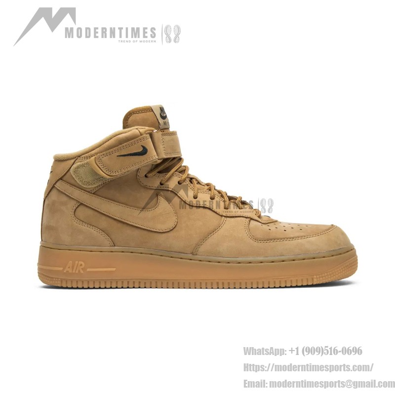 Nike Air Force 1 Mid 'Flax' - クラシックなウィートスエード ミッドトップスニーカー Nike Air Force 1 Mid 'Flax' 715889-200 - 秋冬にぴったりのウィートスエード ミッドトップスニーカー