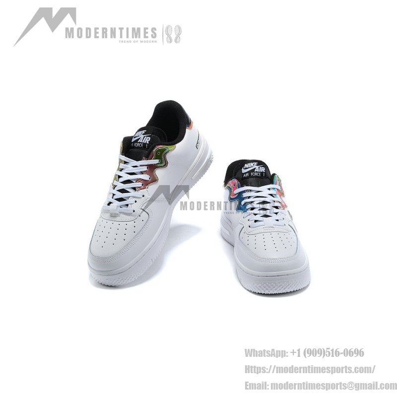 ナイキ エア フォース 1 リアクト "White Multi-Color" - スタイリッシュで快適なスニーカー ナイキ エア フォース 1 リアクト "White Multi-Color" CN9838-100 ホワイトスニーカー マルチカラーディテール付き