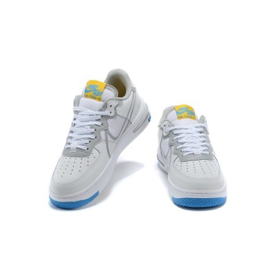 ナイキ エア フォース 1 リアクト "White/Blue/Yellow" CT1020-100 スタイリッシュスニーカー | 爽やかな配色と快適さ