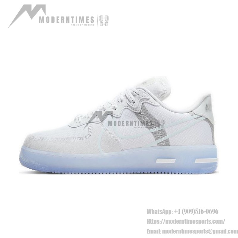 Nike Air Force 1 React QS 'Light Bone' - 半透明アウトソールのLight Boneスニーカー Nike Air Force 1 React QS 'Light Bone' CQ8879-100 - ReactとAirクッションを備えた未来的なロートップスニーカー