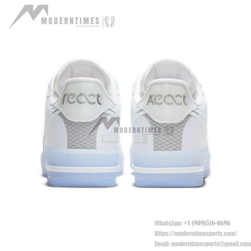 Nike Air Force 1 React QS 'Light Bone' - 半透明アウトソールのLight Boneスニーカー Nike Air Force 1 React QS 'Light Bone' CQ8879-100 - ReactとAirクッションを備えた未来的なロートップスニーカー