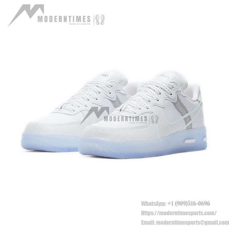 Nike Air Force 1 React QS 'Light Bone' - 半透明アウトソールのLight Boneスニーカー Nike Air Force 1 React QS 'Light Bone' CQ8879-100 - ReactとAirクッションを備えた未来的なロートップスニーカー