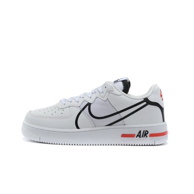 ナイキ エア フォース 1 リアクト "White/Black/Red" CD4366-100 スタイリッシュスニーカー | クラシックとモダンな快適性の融合
