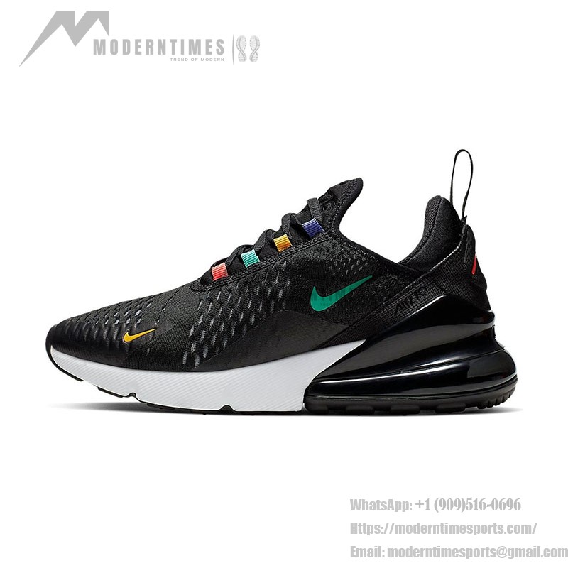Nike Air Max 270 Black Flash Crimson AH6789-023 Nike Air Max 270 Black Flash Crimson Sneakers - Multi-Color Accents and Air Max Comfort