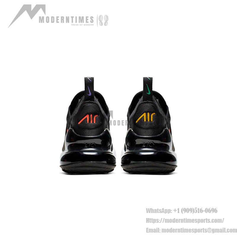 Nike Air Max 270 Black Flash Crimson AH6789-023 Nike Air Max 270 Black Flash Crimson Sneakers - Multi-Color Accents and Air Max Comfort