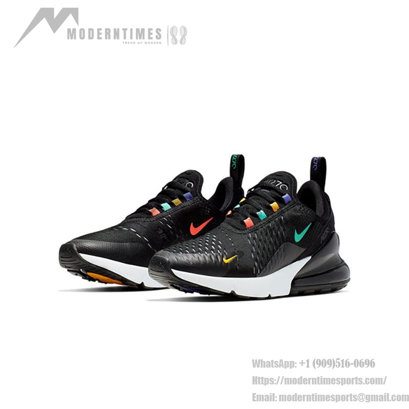 Nike Air Max 270 Black Flash Crimson AH6789-023 Nike Air Max 270 Black Flash Crimson Sneakers - Multi-Color Accents and Air Max Comfort