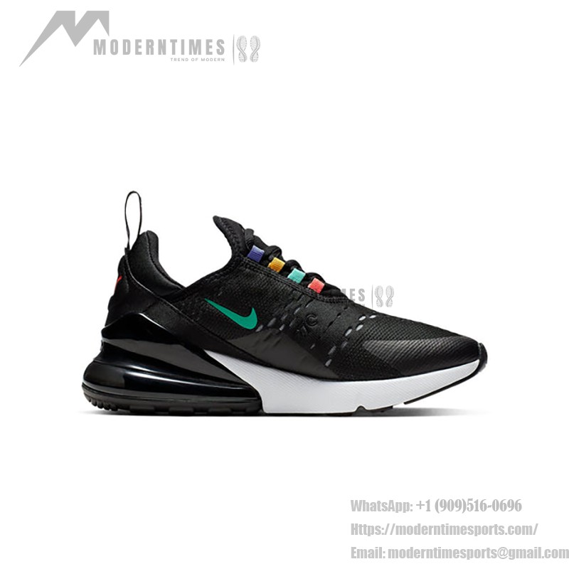 Nike Air Max 270 Black Flash Crimson AH6789-023 Nike Air Max 270 Black Flash Crimson Sneakers - Multi-Color Accents and Air Max Comfort