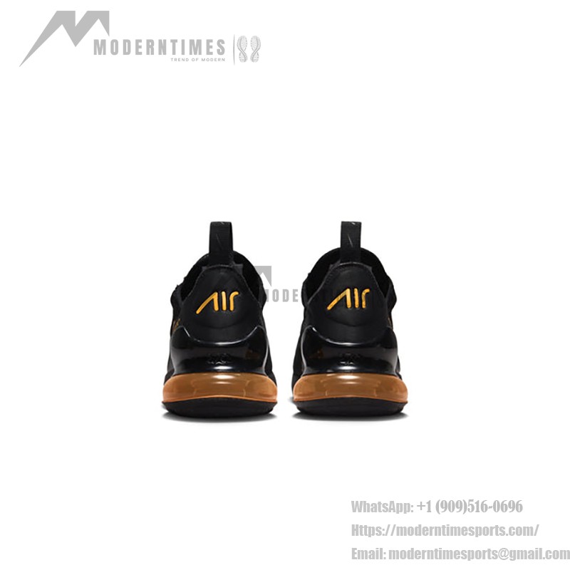 Nike Air Max 270 Multi Swoosh DV7143-001 Nike Air Max 270 Multi Swoosh Black and Gold Sneakers