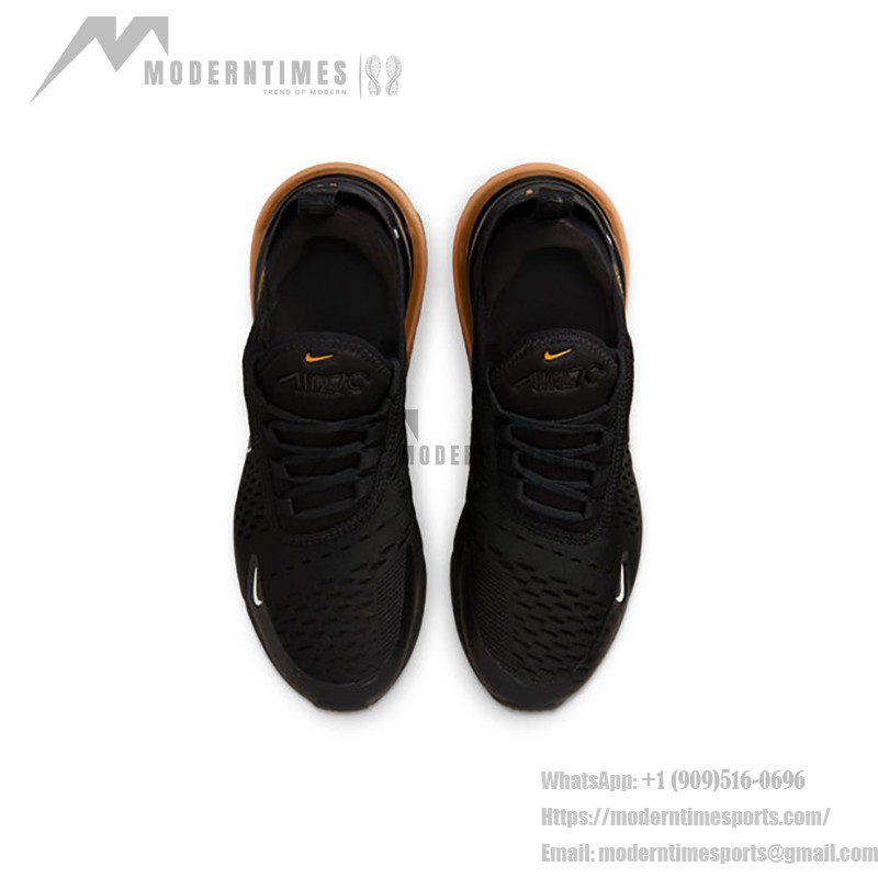 Nike Air Max 270 Multi Swoosh DV7143-001 Nike Air Max 270 Multi Swoosh Black and Gold Sneakers