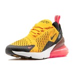 Nike Air Max 270 University Gold 943345-700 Nike Air Max 270 University Gold Sneakers - Bold Gold with Pink Air Unit