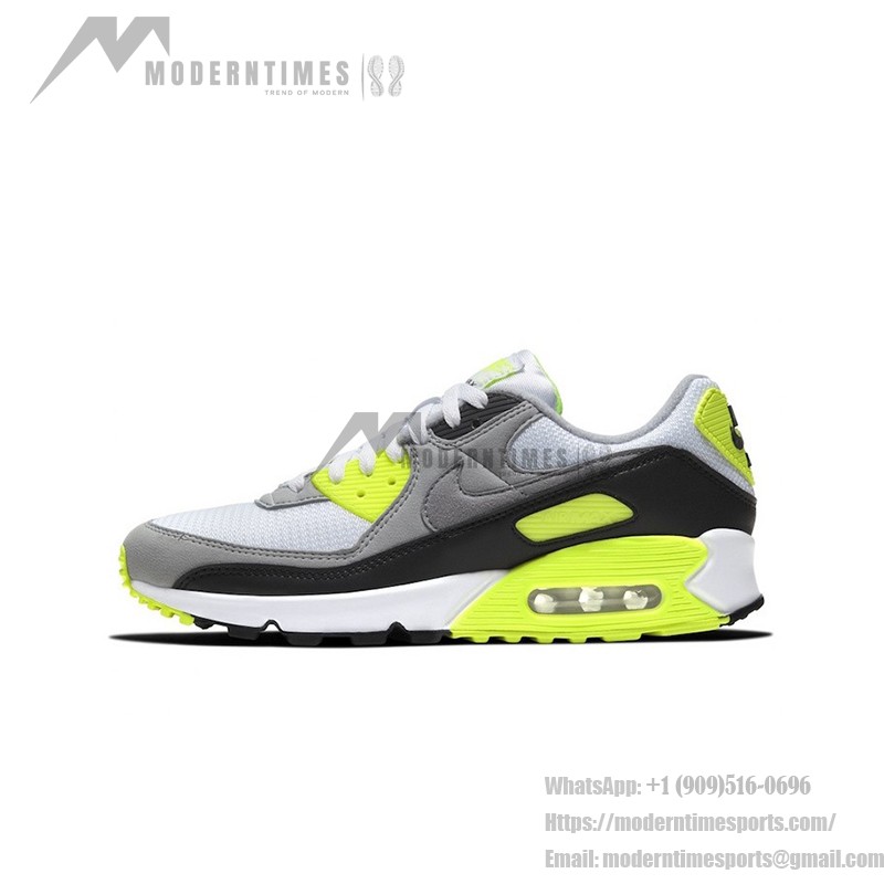 Nike Air Max 90 '30th Anniversary Volt' - アイコニックなデザイン グレーとホワイトのベースにボルトアクセントが施されたNike Air Max 90 '30th Anniversary Volt' CD0881-103