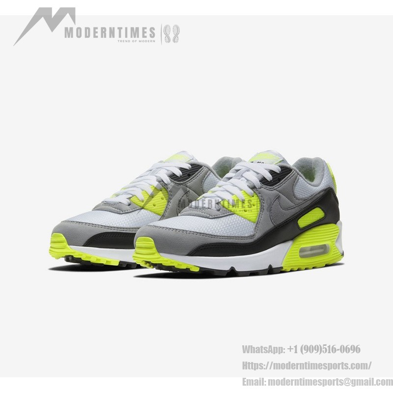 Nike Air Max 90 '30th Anniversary Volt' - アイコニックなデザイン グレーとホワイトのベースにボルトアクセントが施されたNike Air Max 90 '30th Anniversary Volt' CD0881-103